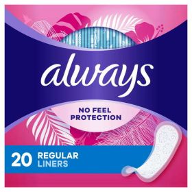 Always Thin Daily Liners for Women Unscented;  20 Ct